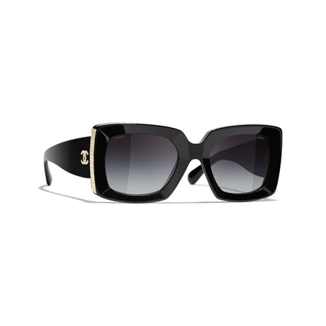 black rectangle sunglasses - chanel|chanel rectangular sunglasses.